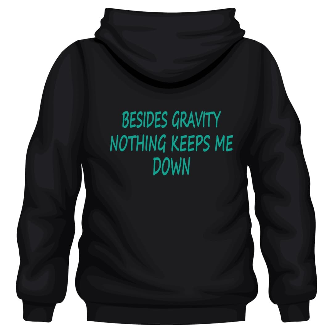 Black Unisex Down To Earth Hoodie alt