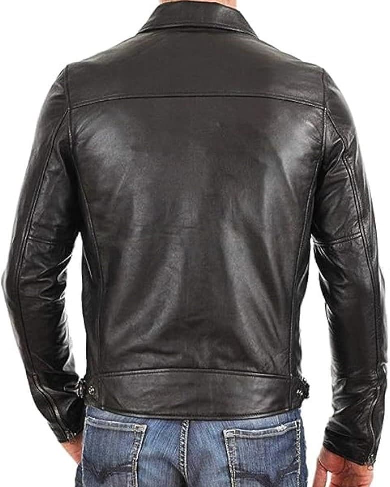 Executive Casual Black Leather Jacket alt