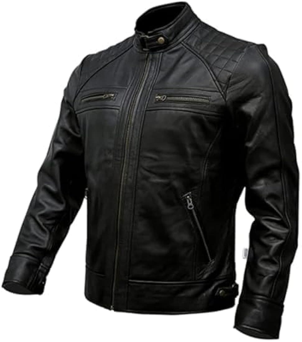 Modern Sport Black Leather Jacket alt