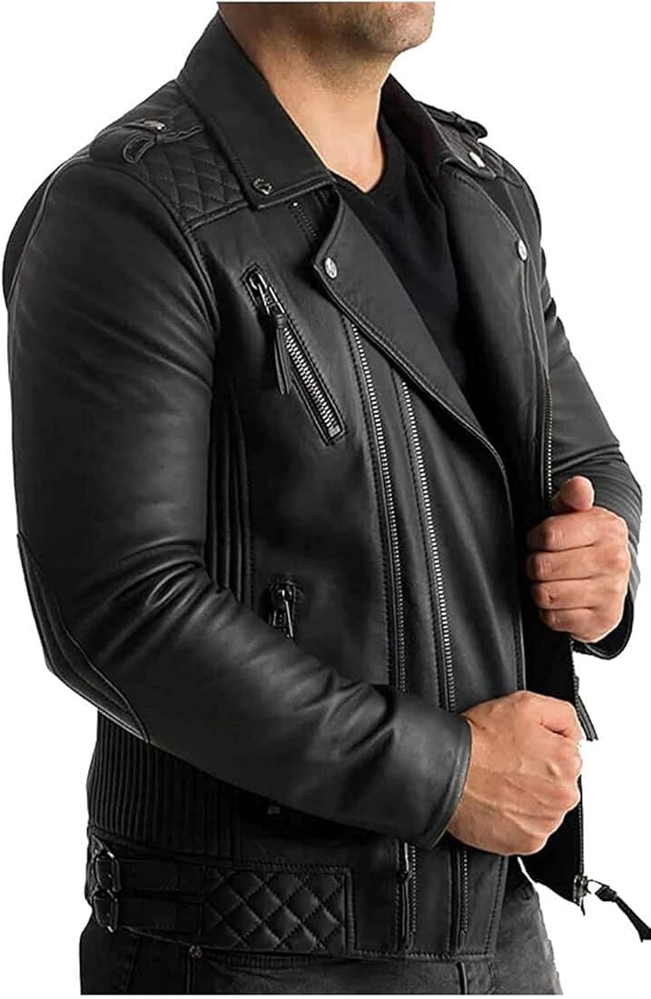 Urban Motorcyle Black Leather Jacket alt