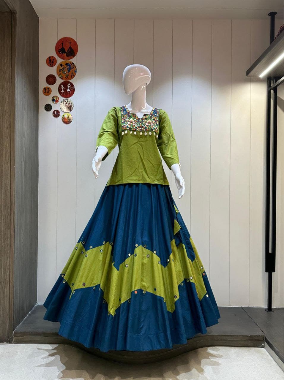 Kurti Concept Skirt and Blouse with Heavy Gaamthi Work