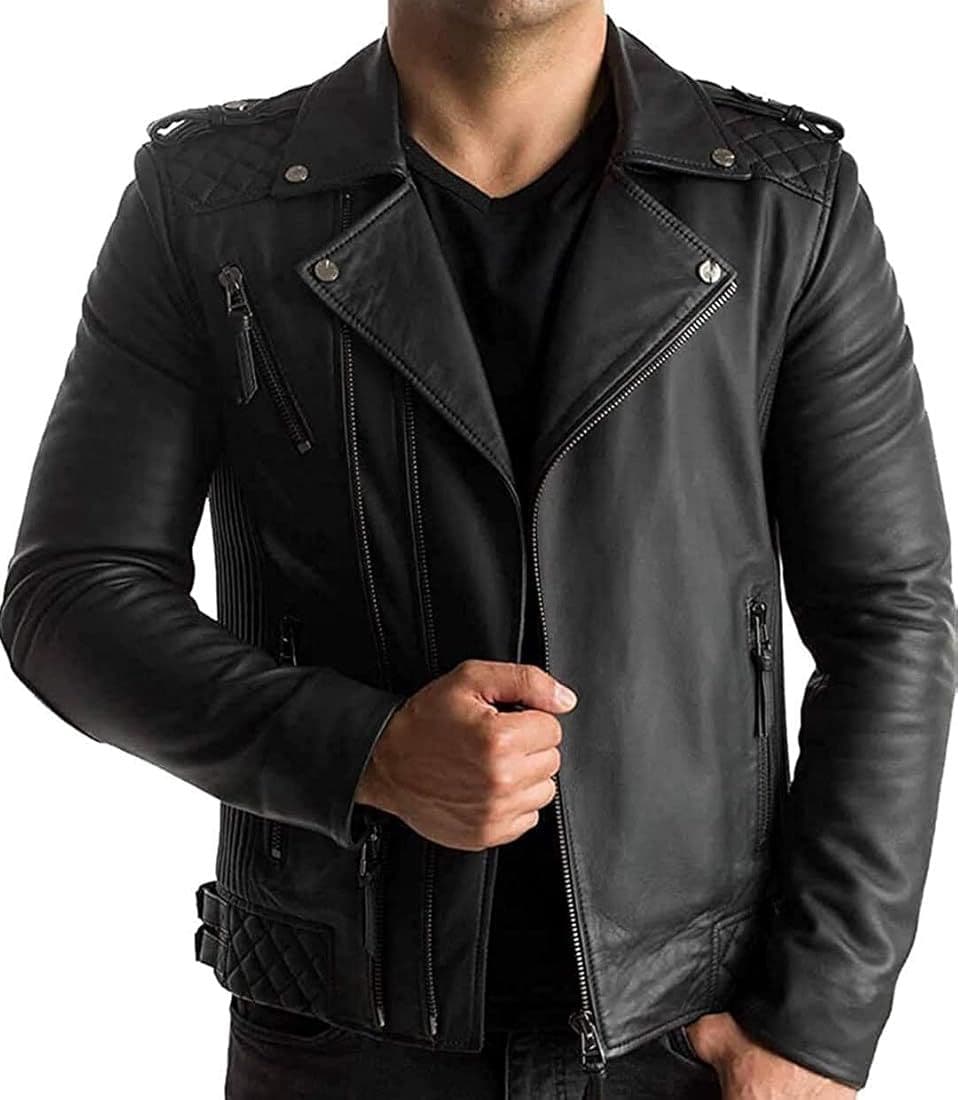 Urban Motorcyle Black Leather Jacket