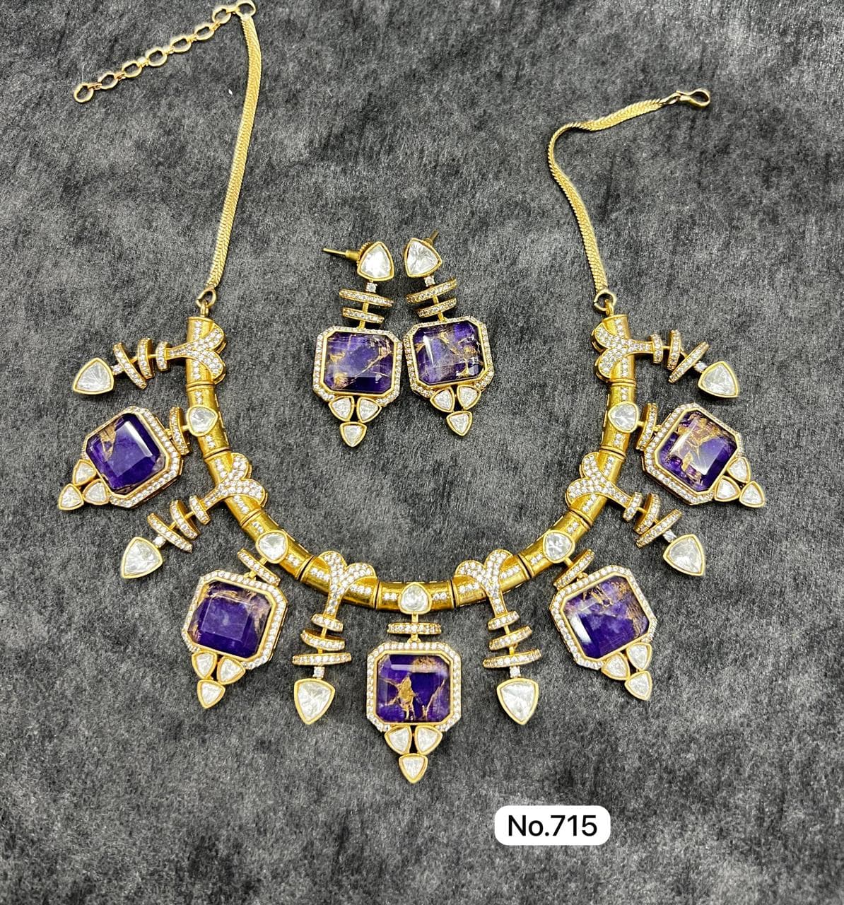 Purple Bunch Bridal Set