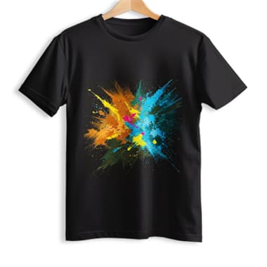 Black Collision Bloom T-Shirt