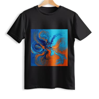 Black Mythic Tide Spiral T-Shirt