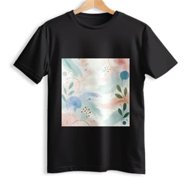 Black Serene Garden T-Shirt